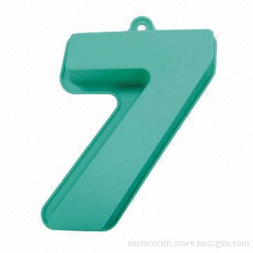 Silicone number cake mold, number 7